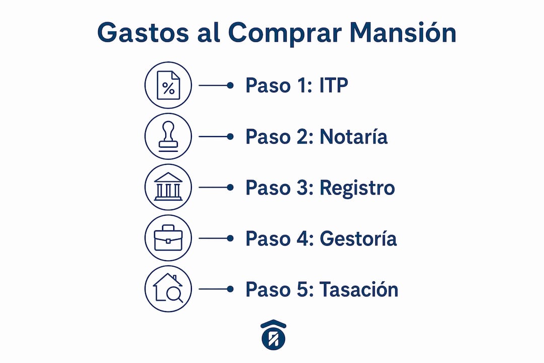 Guía visual sobre los pasos y costes para adquirir una mansión en Valencia