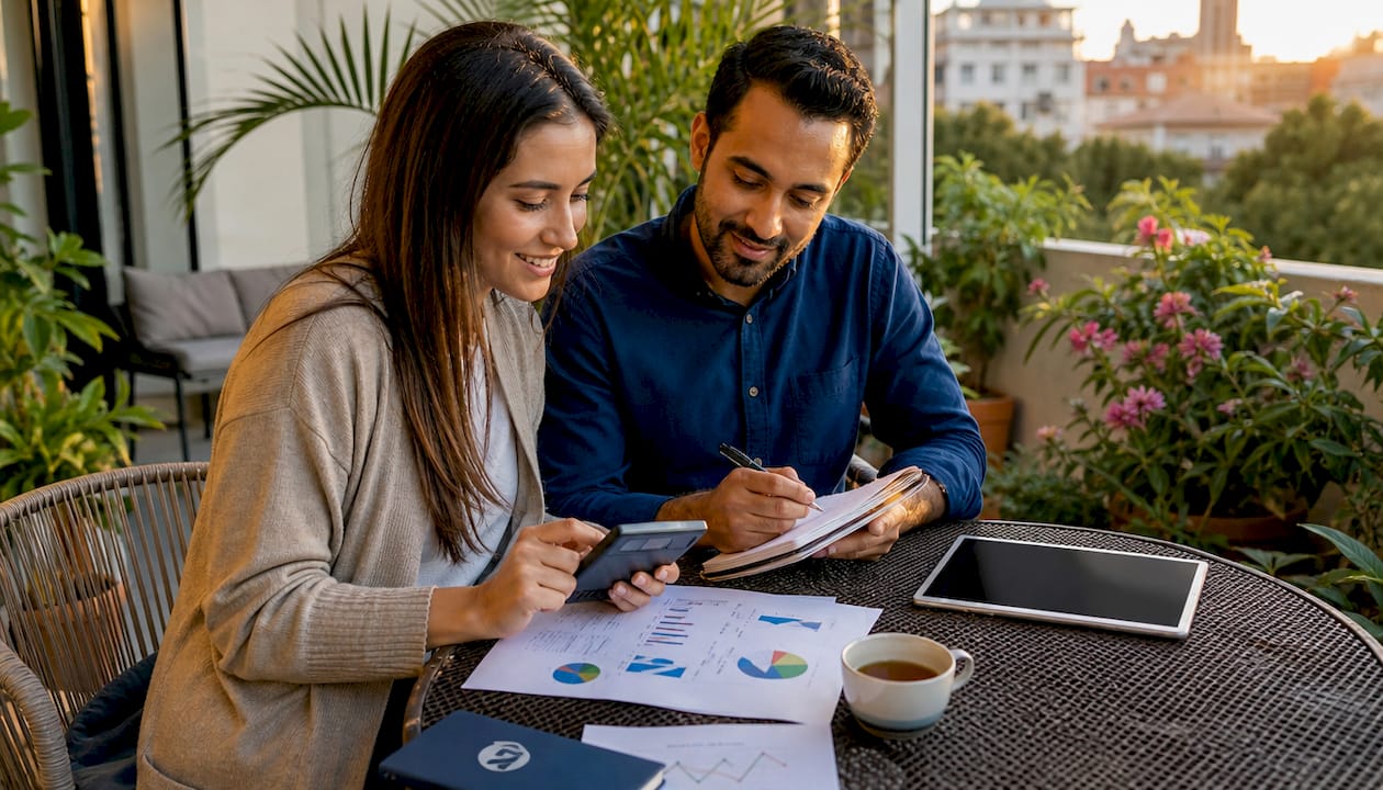 Una pareja analiza la posibilidad de invertir en la compra de una vivienda.