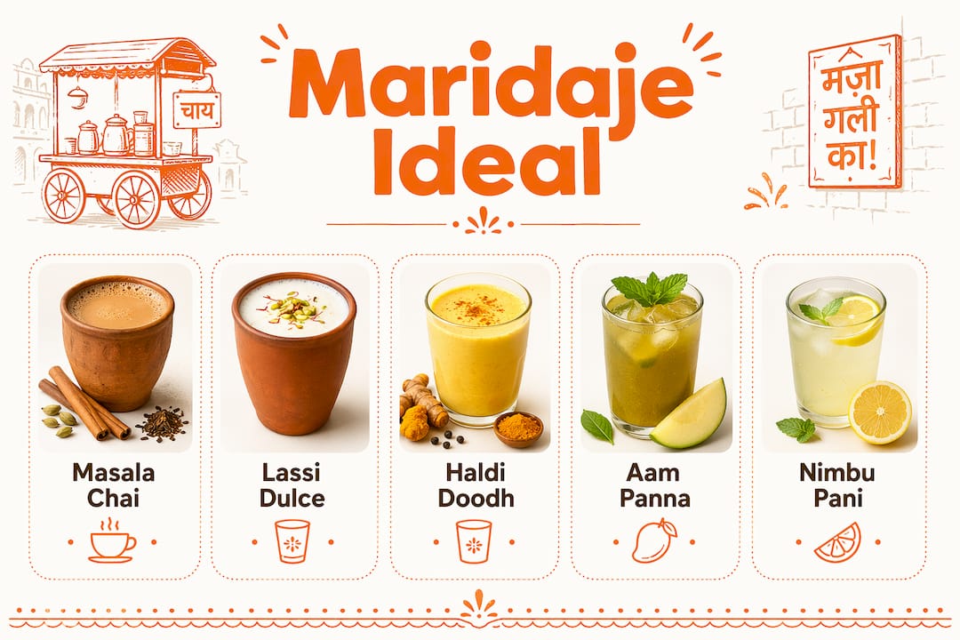 Infografía: cómo combinar platos con bebidas típicas de la India