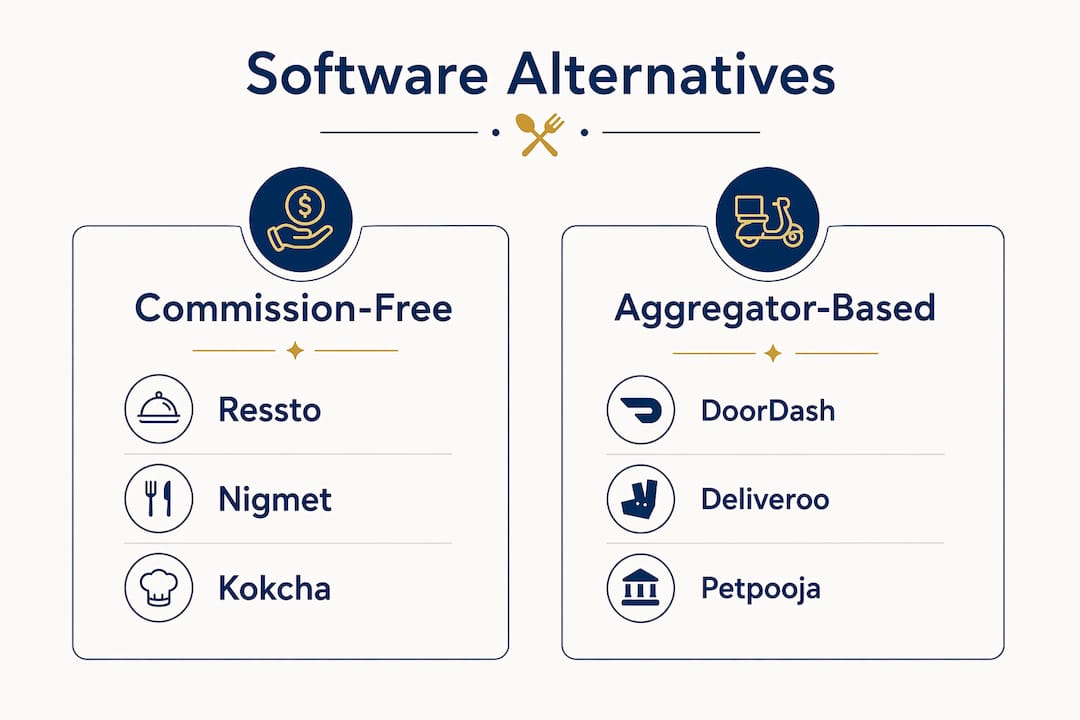 Infographic showing comparison of restaurant software platforms