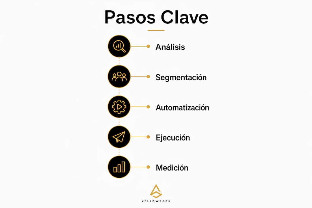 Infografía: pasos esenciales para una estrategia de marketing transaccional