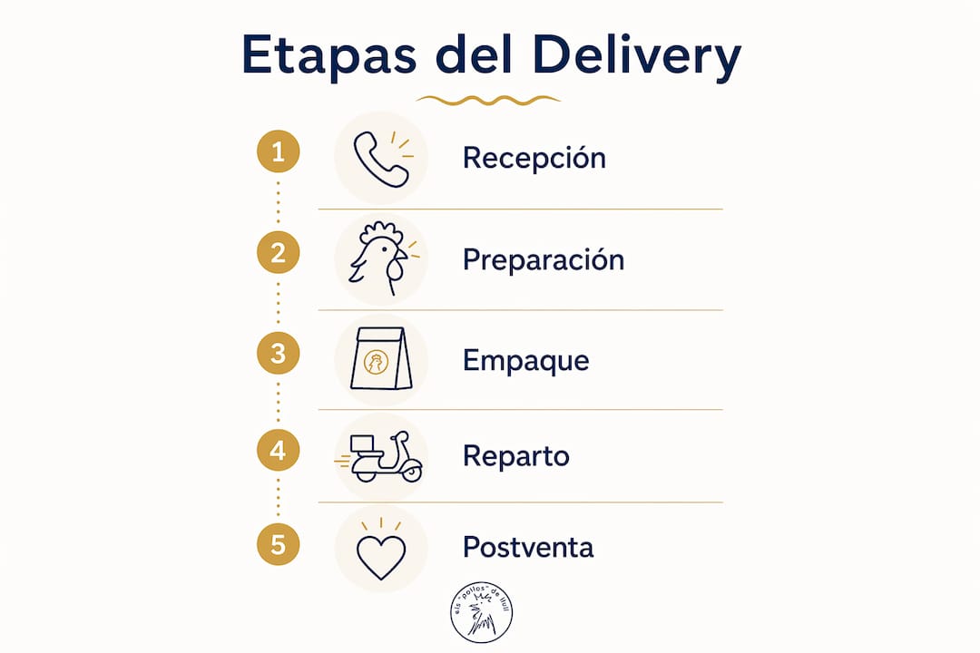 Infografía: fases clave en el proceso de entrega