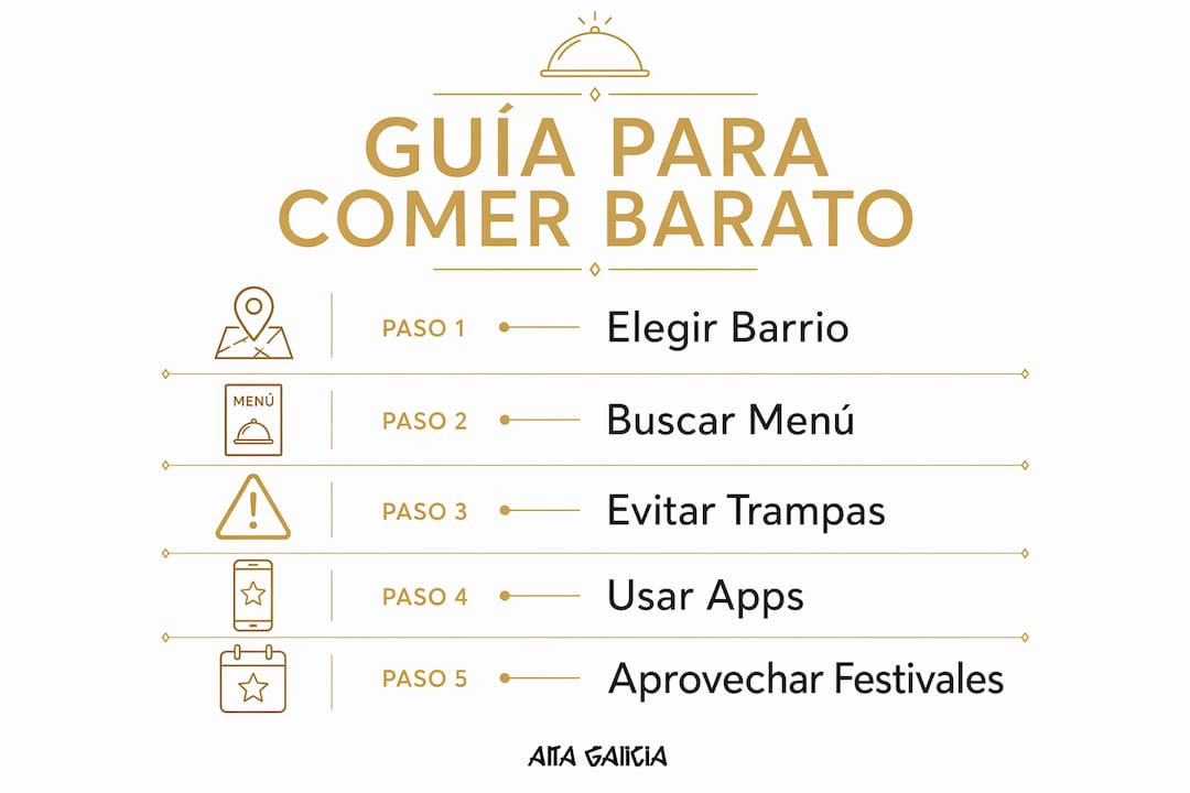 Guía visual: trucos imprescindibles para ahorrar en tus comidas en Barcelona