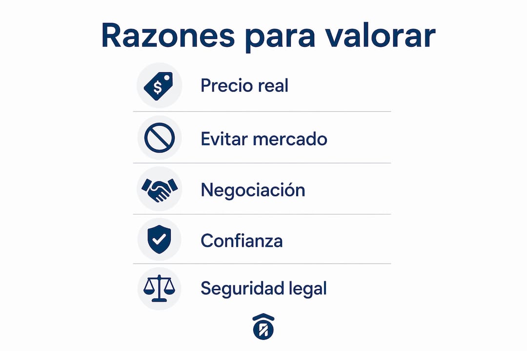 Infografía: motivos imprescindibles para tasar tu vivienda antes de ponerla en venta