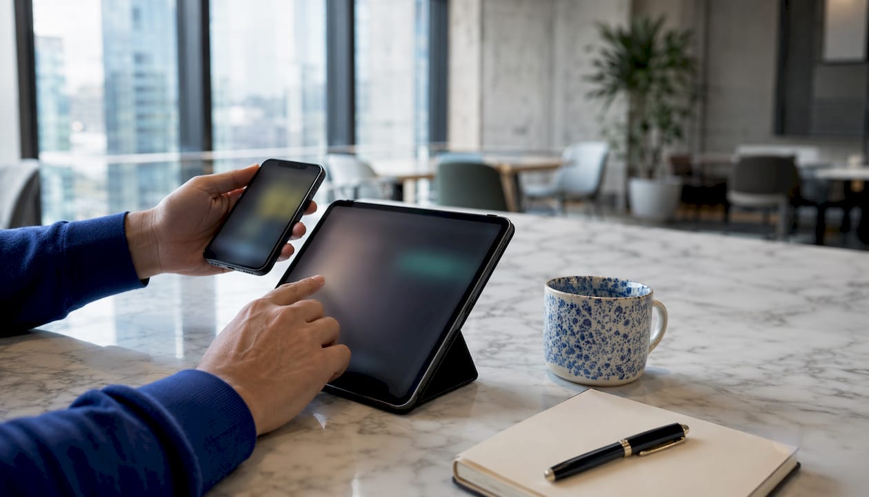 Utilisation d’une montre connectée et d’un smartphone pour gérer les restrictions LinkedIn