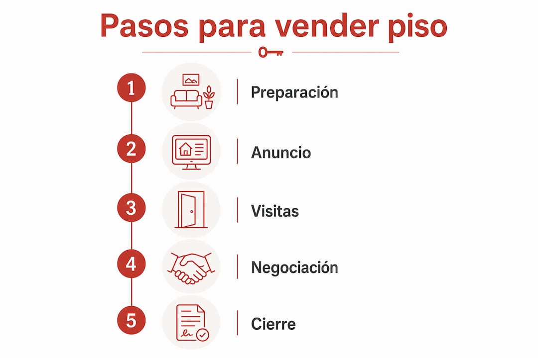 Infografía: cómo vender tu piso por tu cuenta, paso a paso