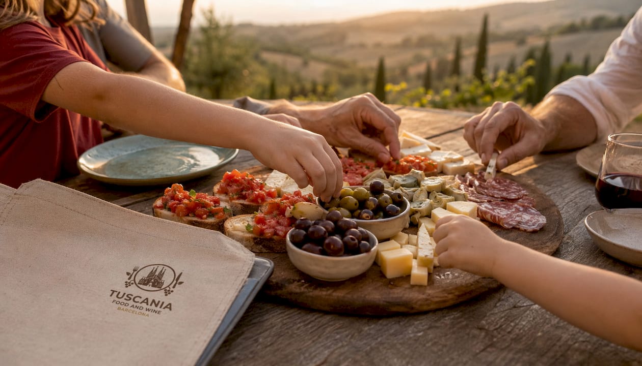 Tabla de aperitivos para disfrutar en familia con los niños