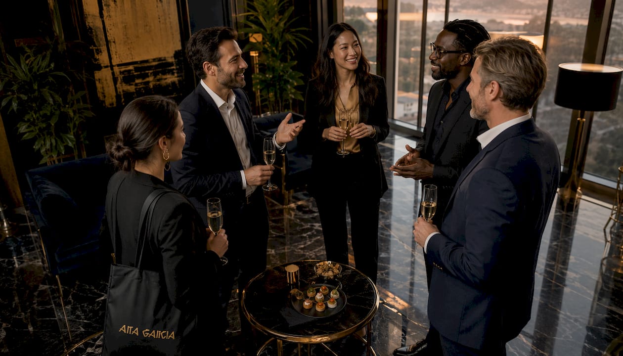 Encuentro de profesionales en un centro de eventos MICE en Barcelona