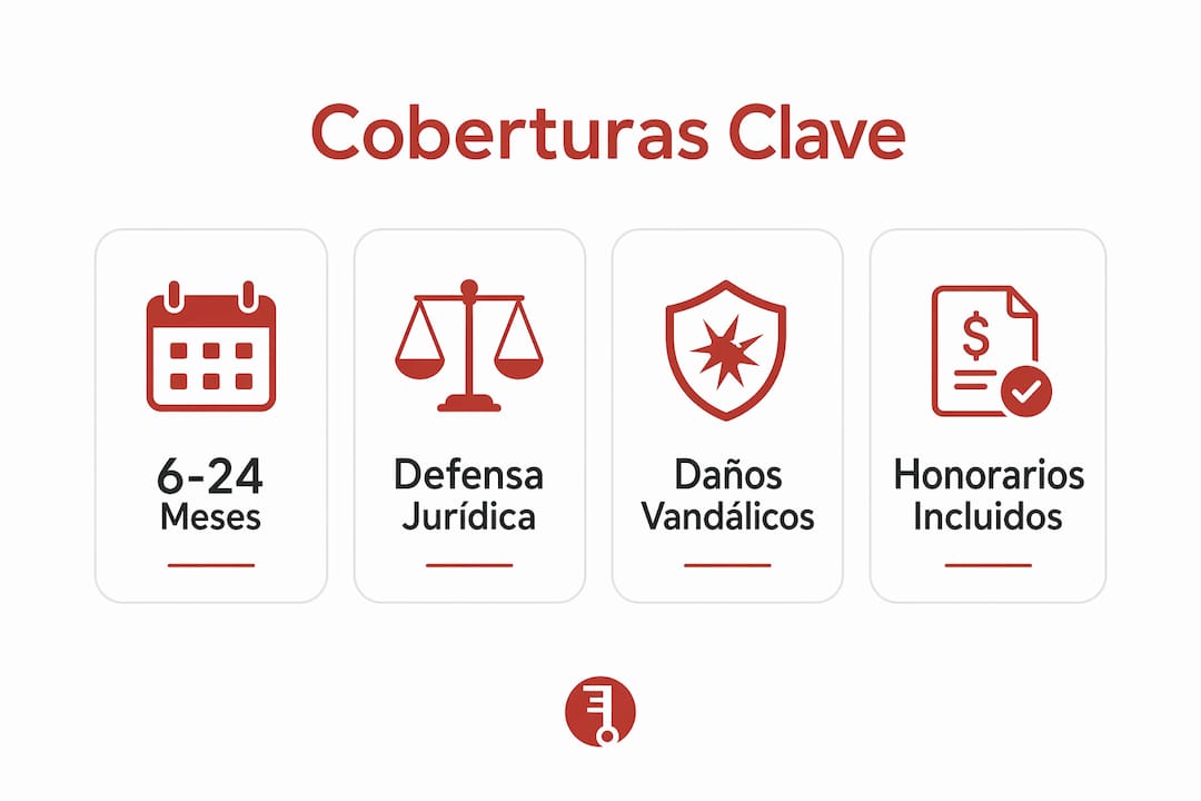 Infografía con las principales coberturas de un seguro