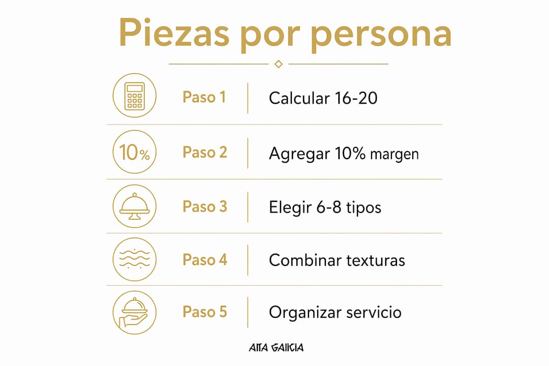 Infografía: cómo calcular el número de piezas necesarias para tapas