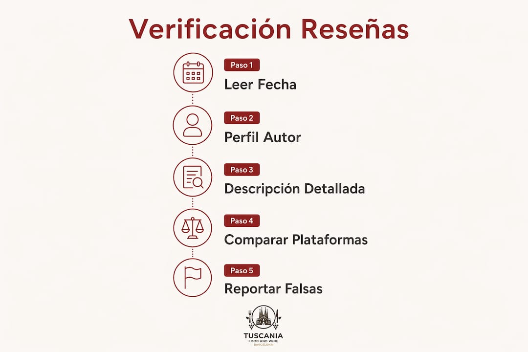 Infografía: cómo identificar reseñas verdaderas paso a paso