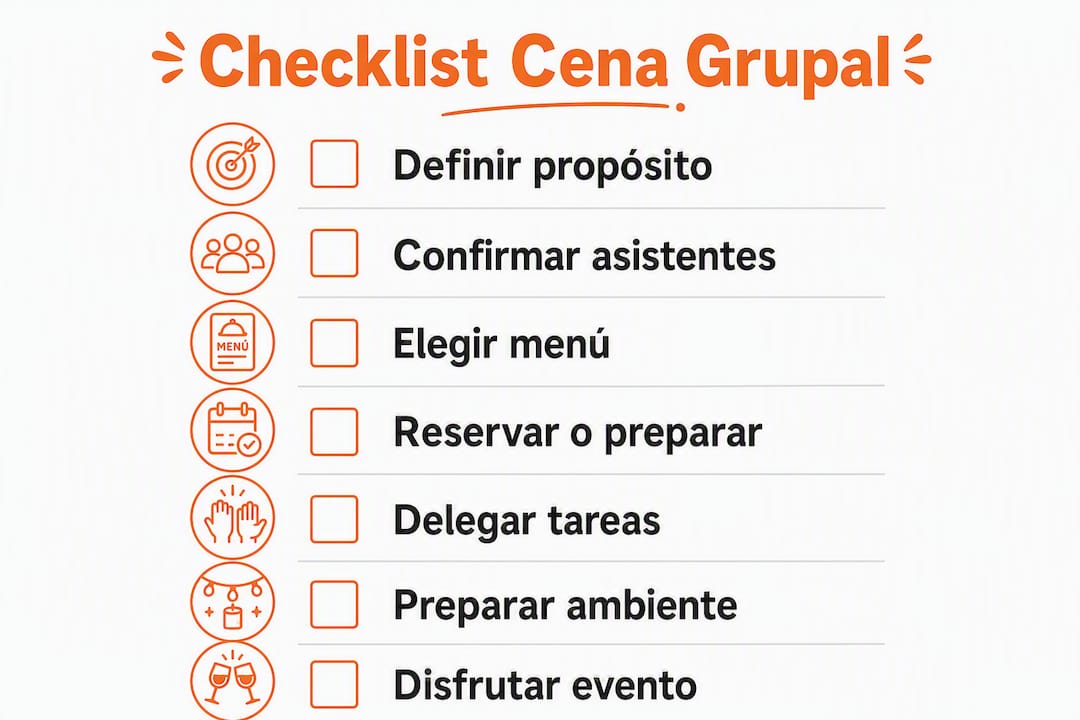Infografía: pasos imprescindibles para organizar una cena con amigos