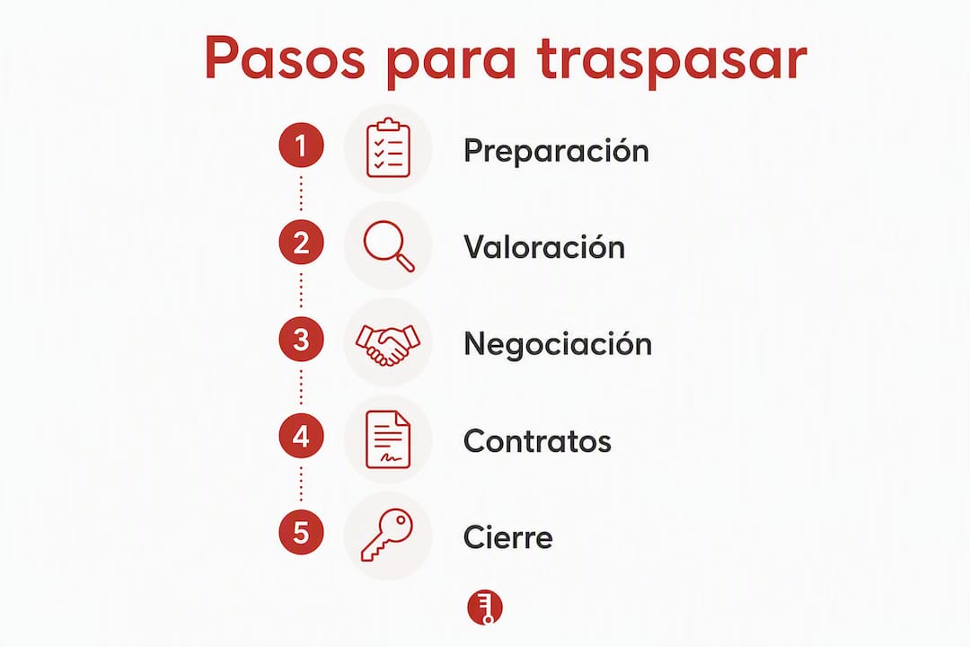 Infografía que explica paso a paso cómo se realiza el traspaso