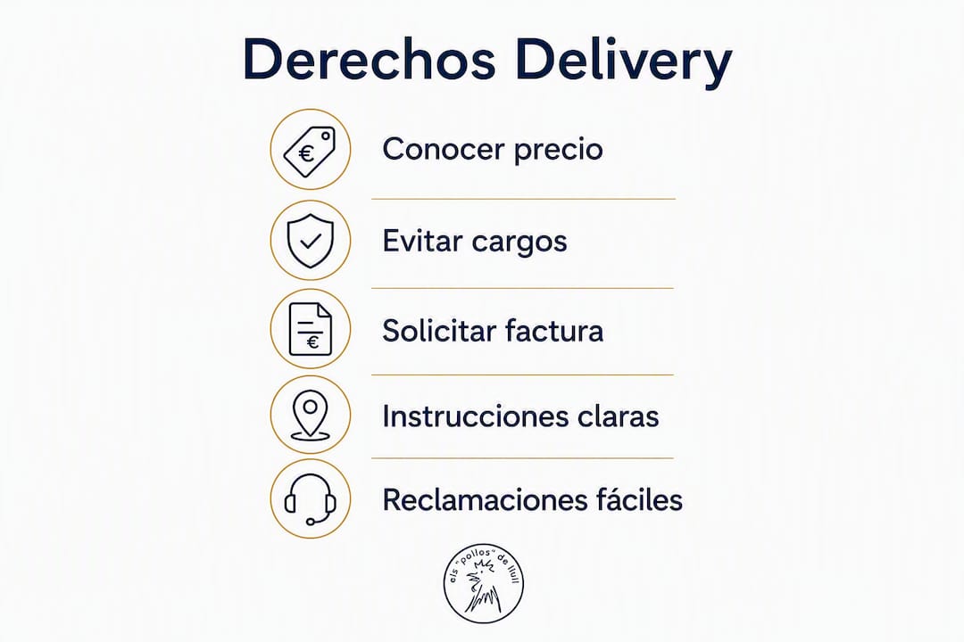 Guía visual sobre los derechos fundamentales de los usuarios de servicios de reparto en Barcelona