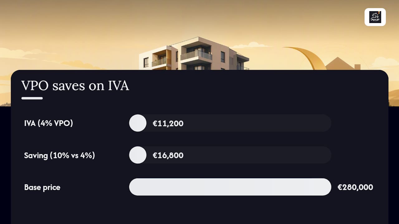 Diagram showing IVA tax calculations on new home price