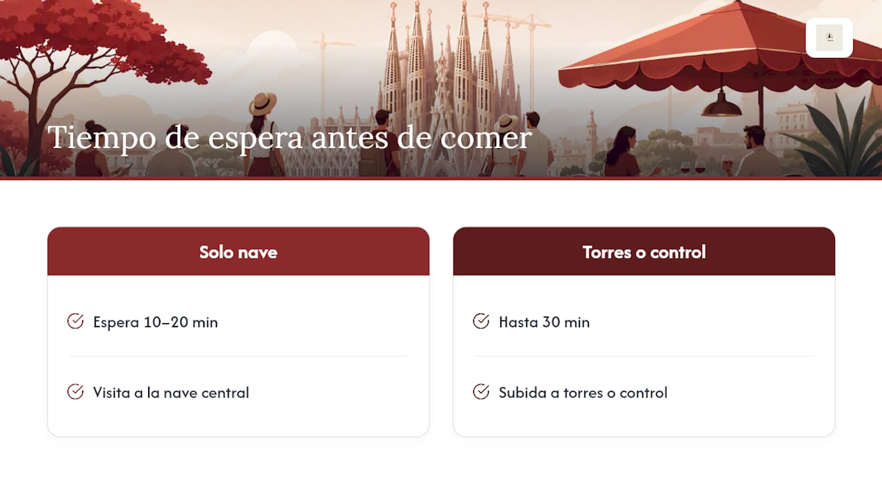 Esquema que muestra la relación temporal entre los distintos tipos de visitas y la comida