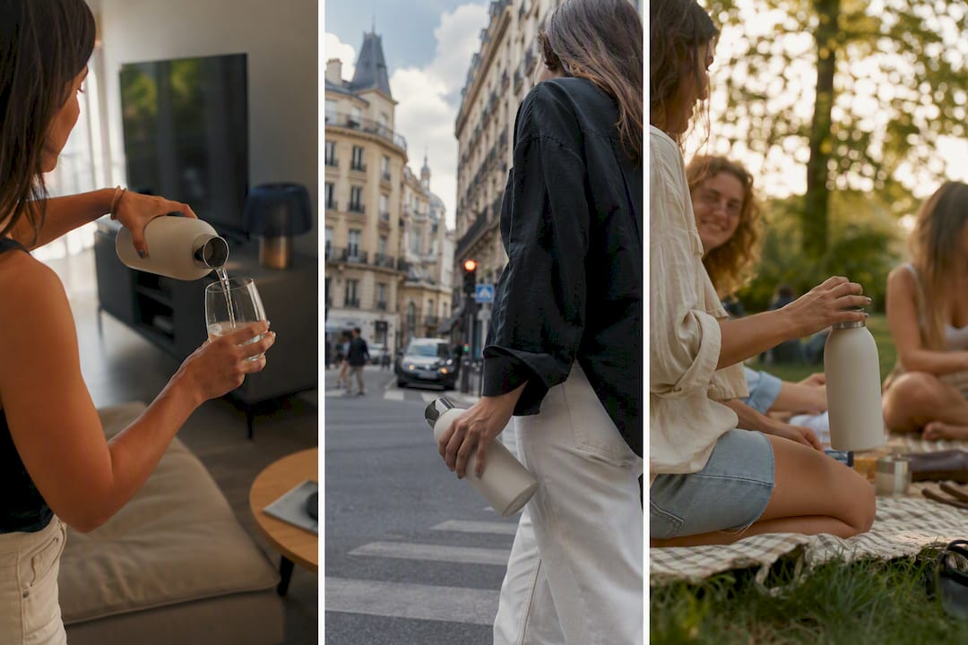 Utilisations manuelles multiples du produit dans différents contextes quotidiens