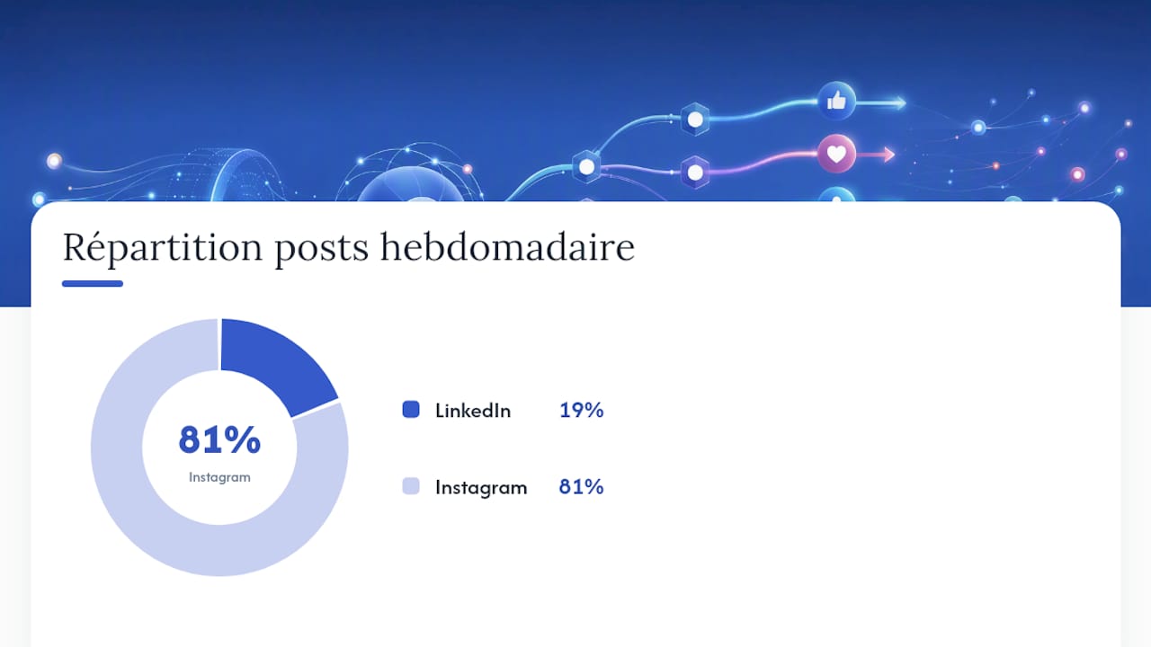 Comparaison de la fréquence de publication entre Instagram et LinkedIn