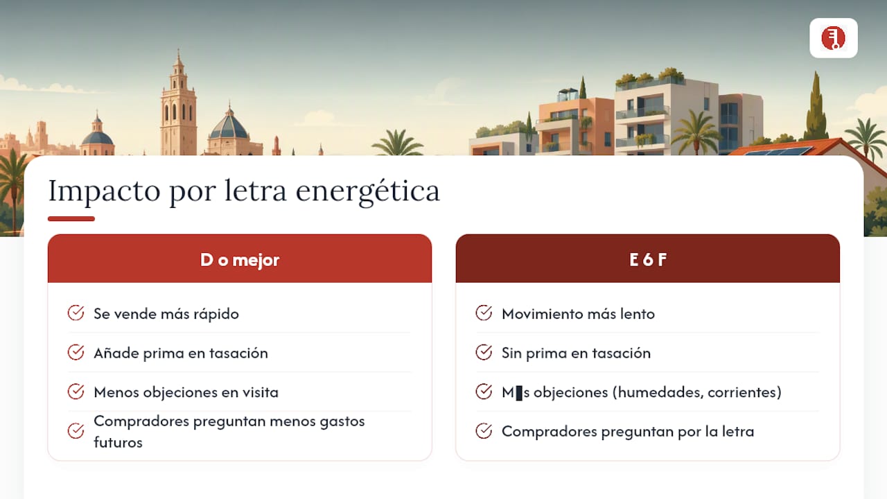 Por qué una mejor calificación acelera la venta en Valencia — overview diagram