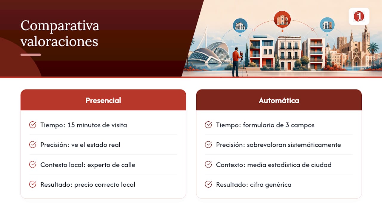 Nuestra experiencia respalda cada valoración presencial — overview diagram