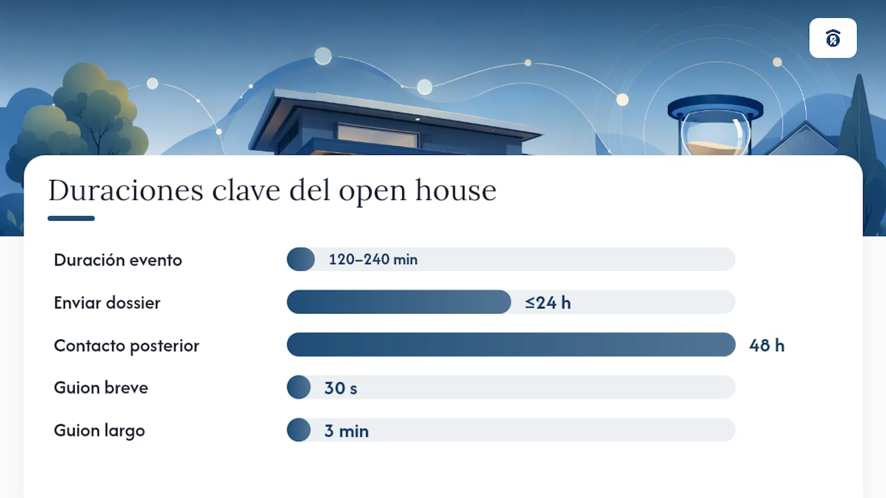 Cómo organizar un open house paso a paso — overview diagram