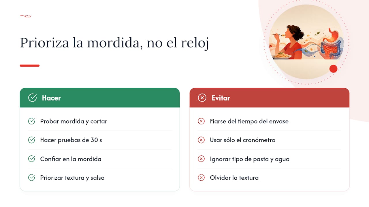 Lo que casi nadie explica bien sobre el punto al dente — overview diagram