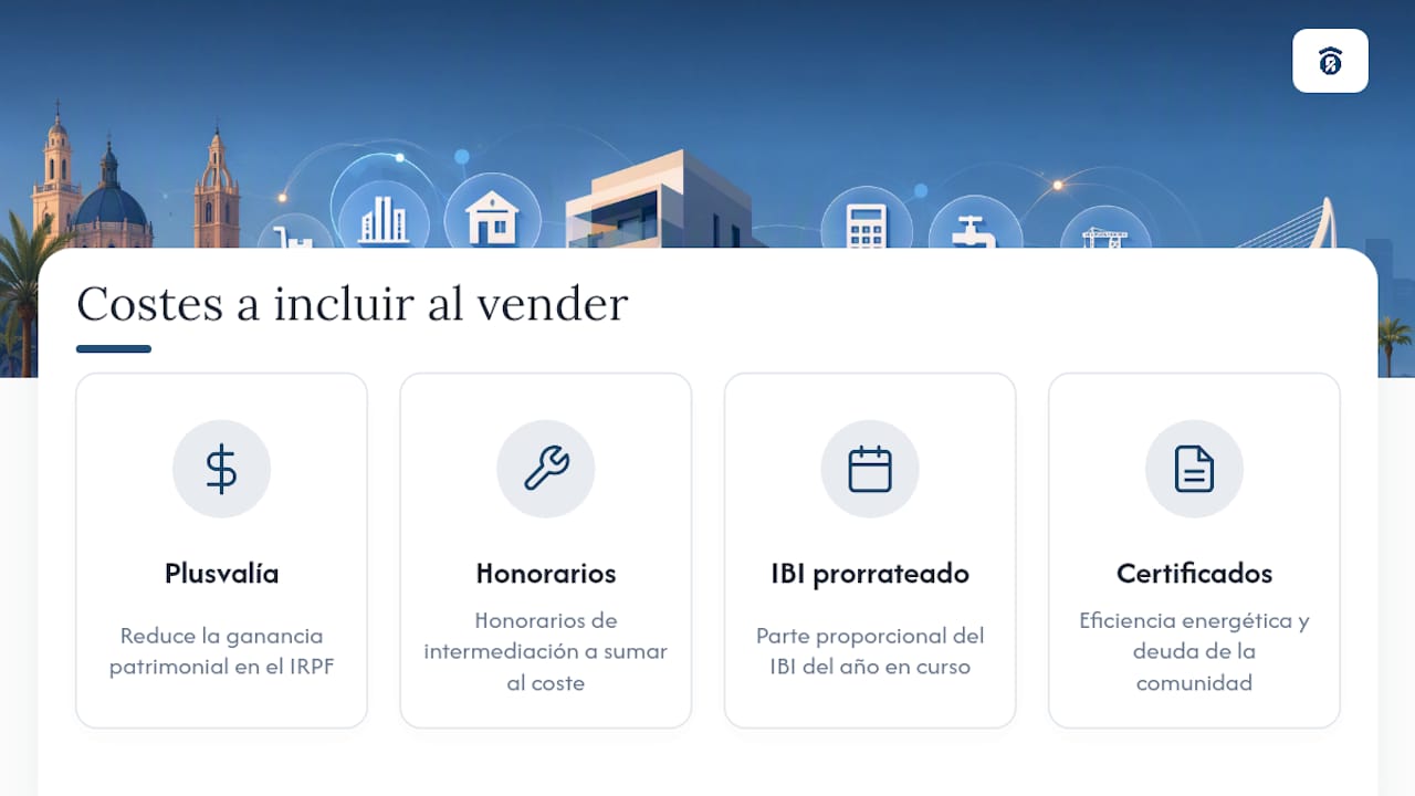 Cómo afecta la plusvalía a tu IRPF y al coste total de vender — overview diagram