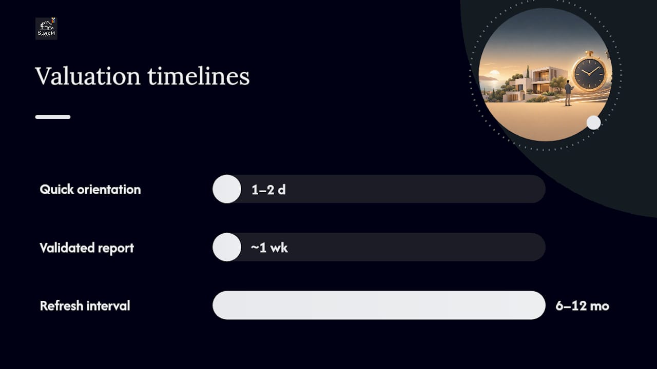 Property valuation timeline and update points