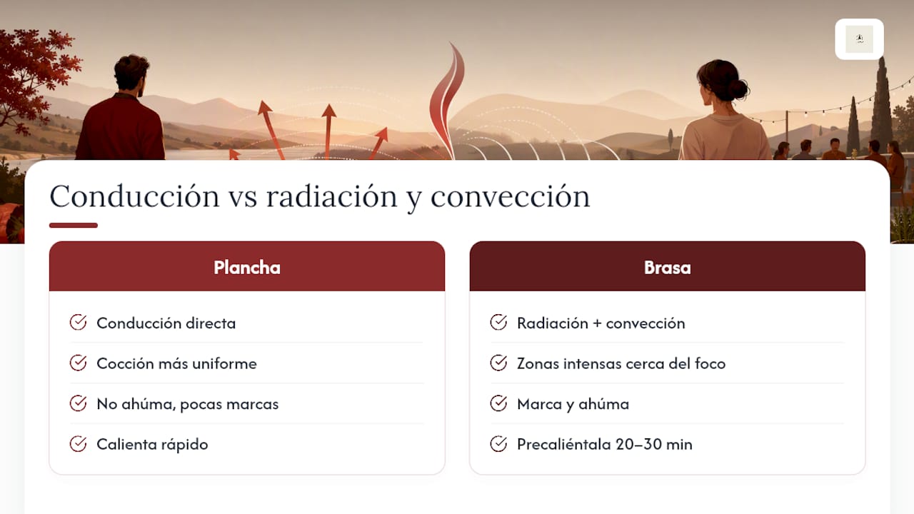 Comparación de sistemas de calor en la cocina