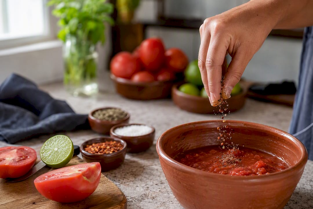 Cómo preparar sangrita con tomate y especias