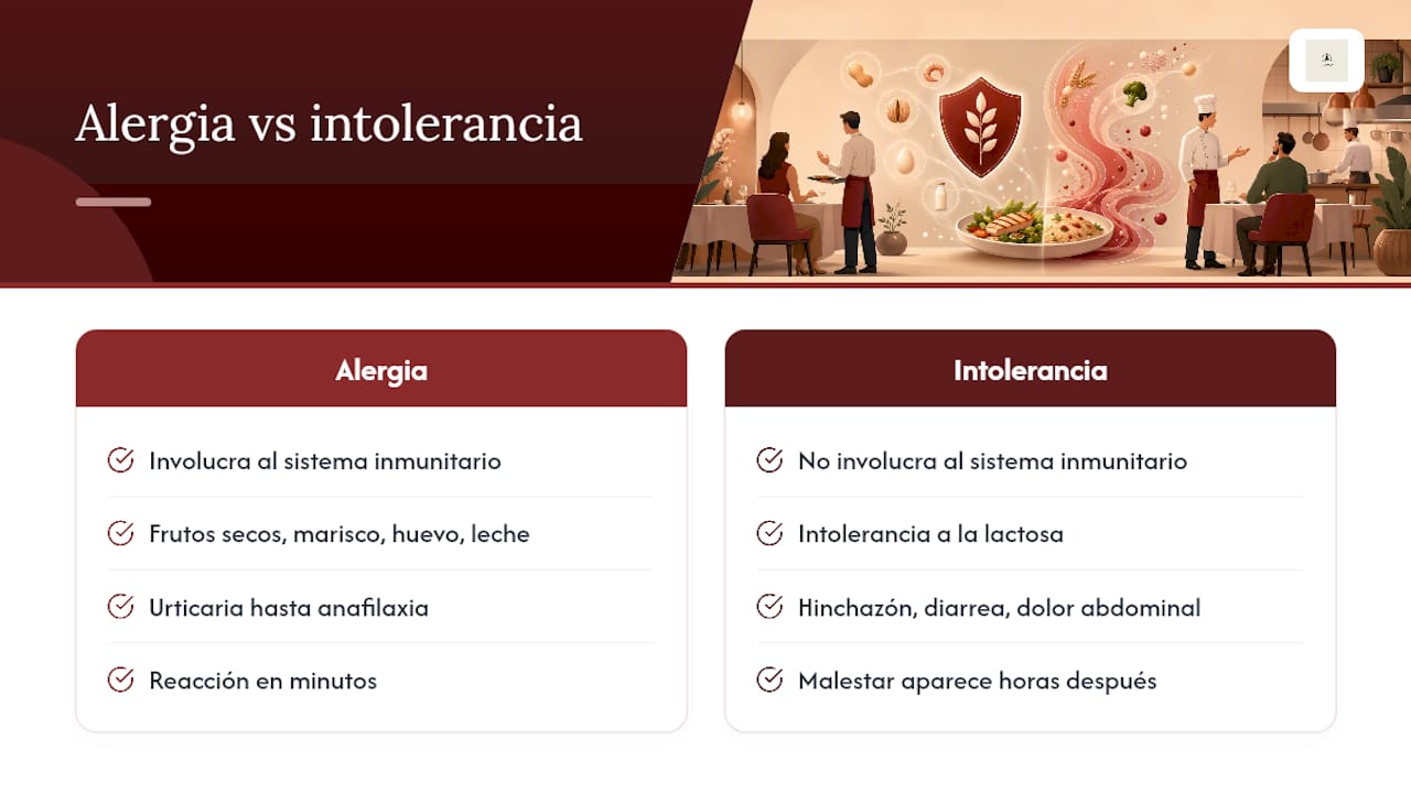 Diferencias entre alergia e intolerancia alimentaria
