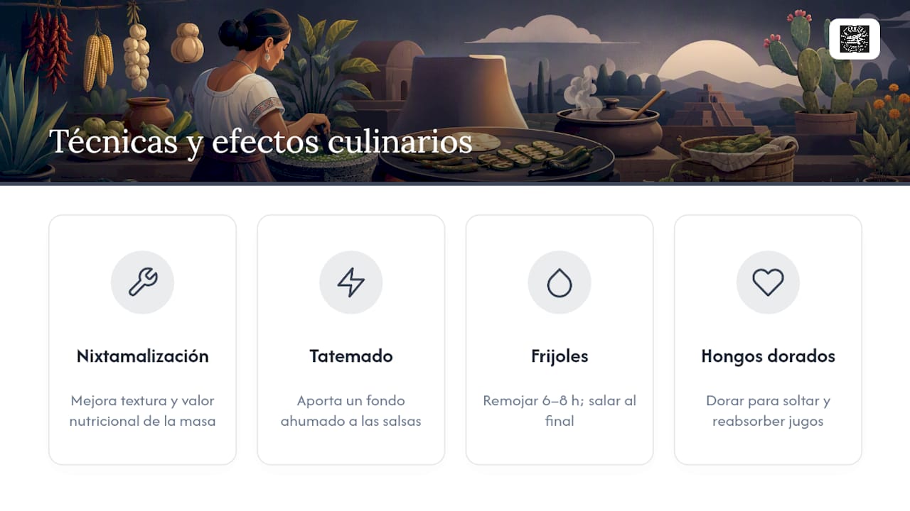 Cuatro técnicas tradicionales de la cocina mexicana