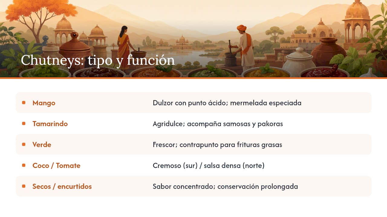 Tipos de chutney indio y su papel en la gastronomía