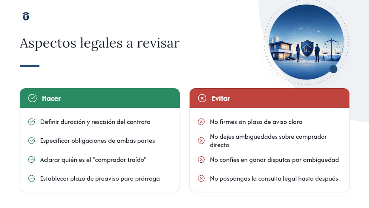 Aspectos legales que conviene revisar según tu contrato — overview diagram