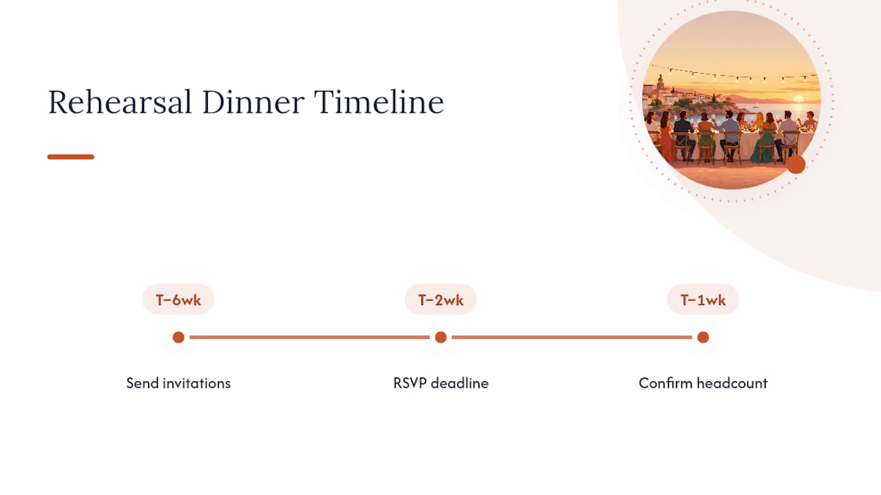 Rehearsal dinner invitation timeline