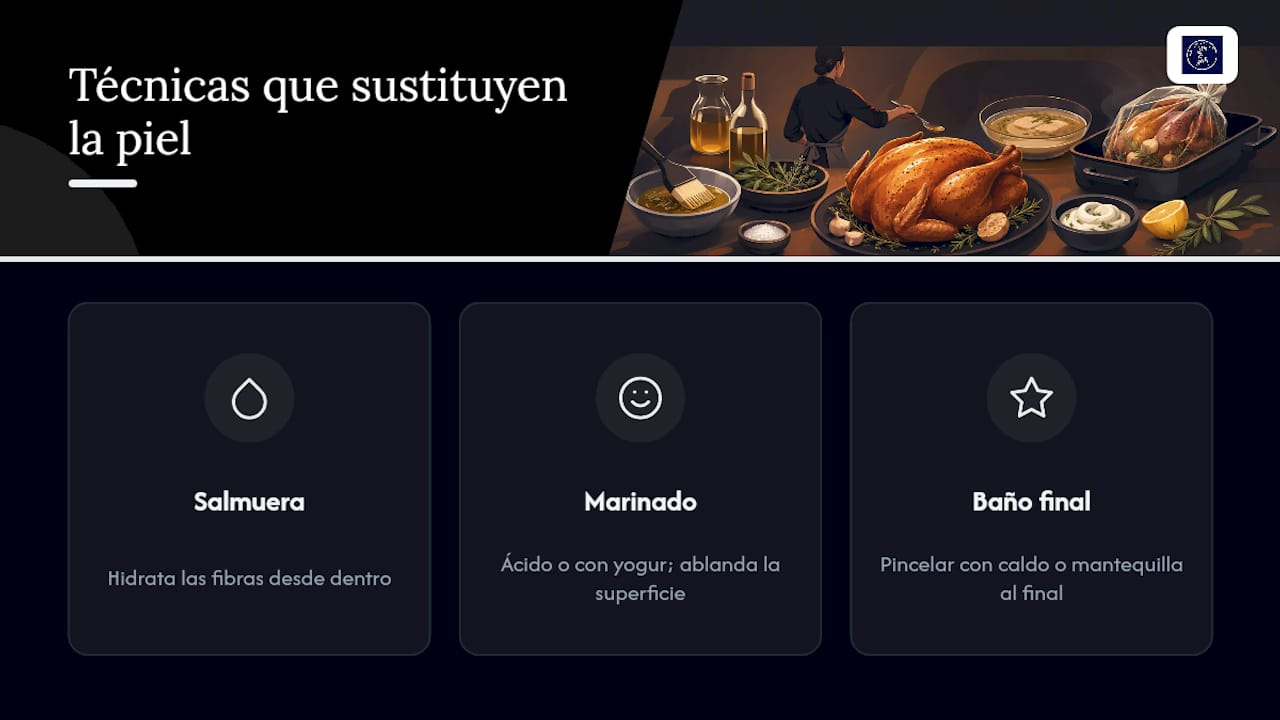 Tres métodos para que el pollo quede jugoso