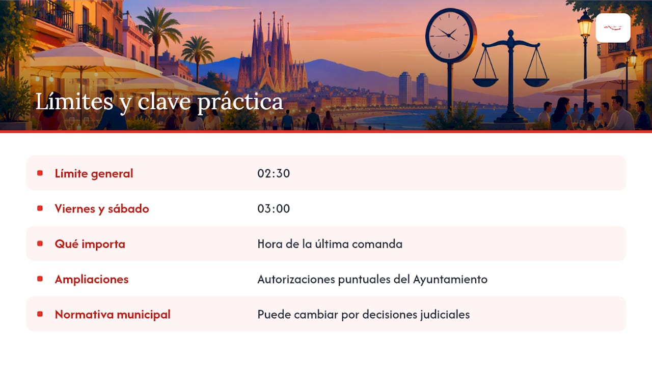 ¿Hasta qué hora pueden abrir los restaurantes en Barcelona? — overview diagram