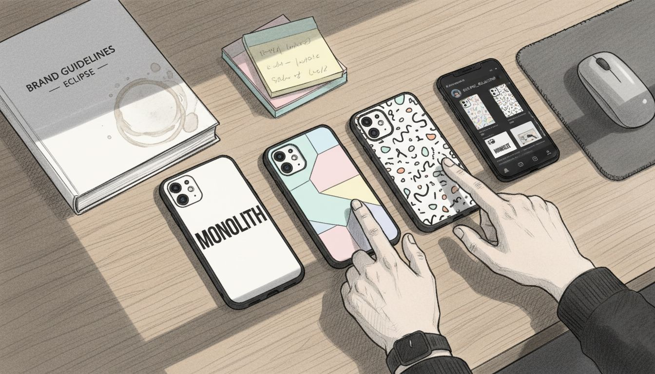 Detailed phone cases with branding features