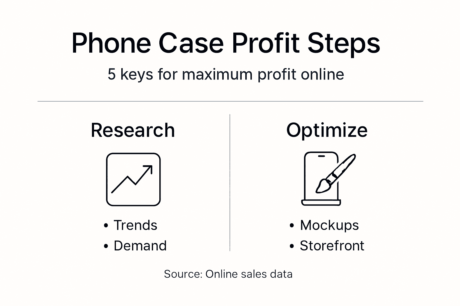 Infographic: phone case profit growth steps