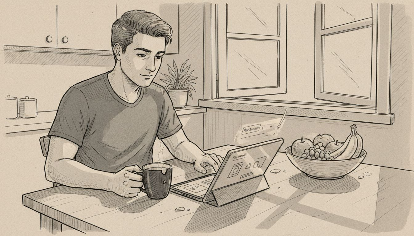 Customer viewing animated product mockup online