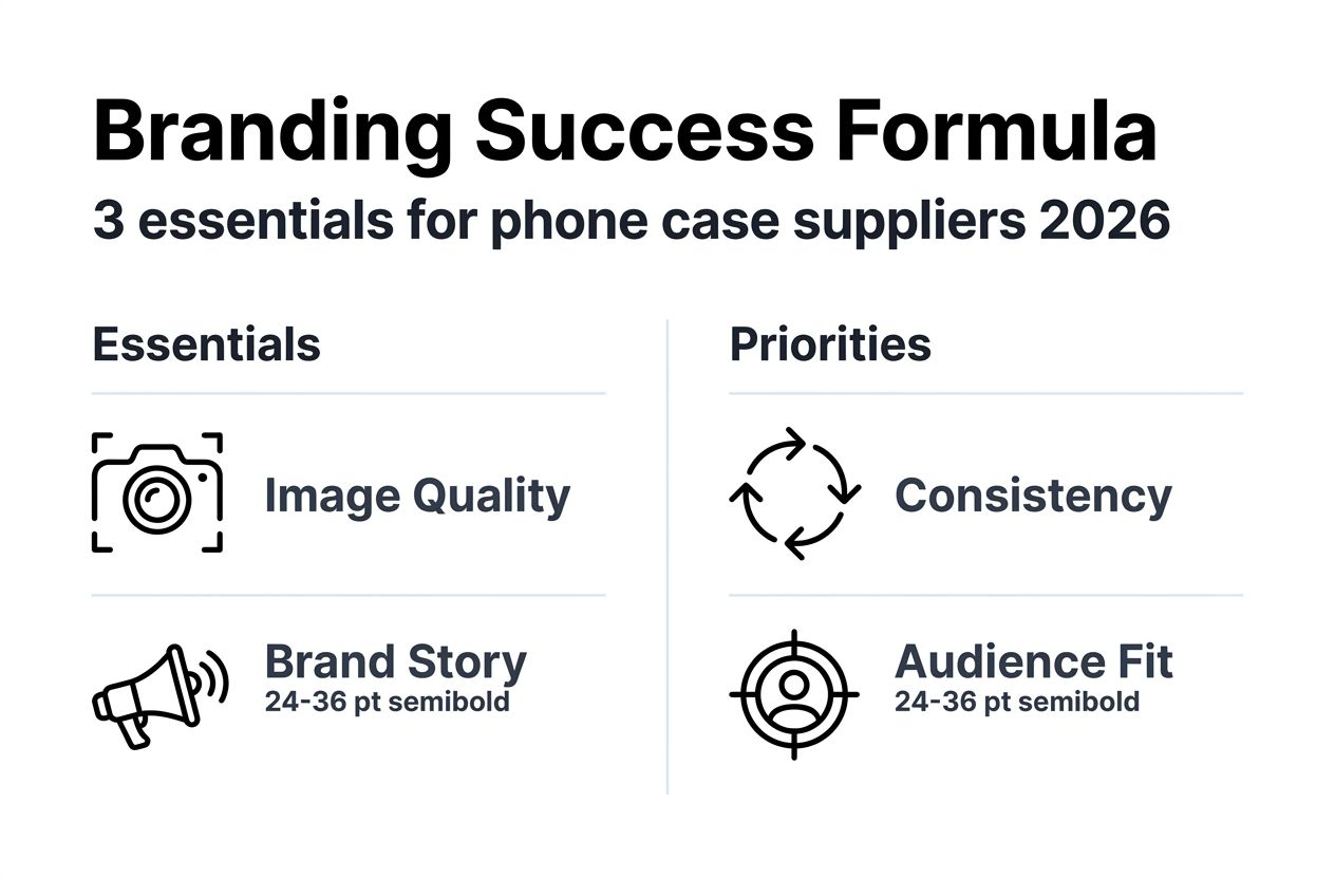 Infographic with branding steps and pillars