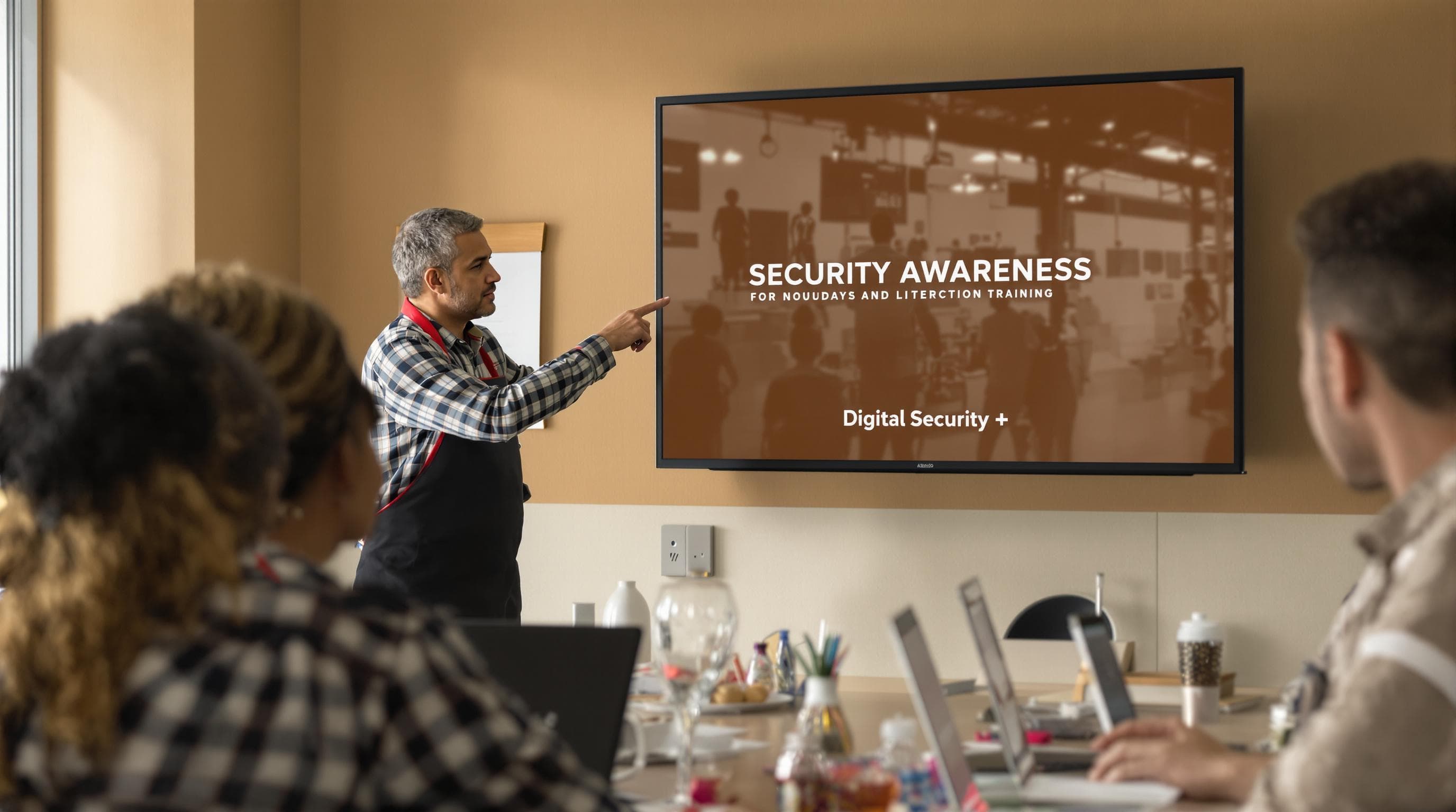 Effective Training for Non-Food Staff in 2025: A Guide for Canadian Businesses 2 Staff learn cybersecurity in digital literacy training office setting