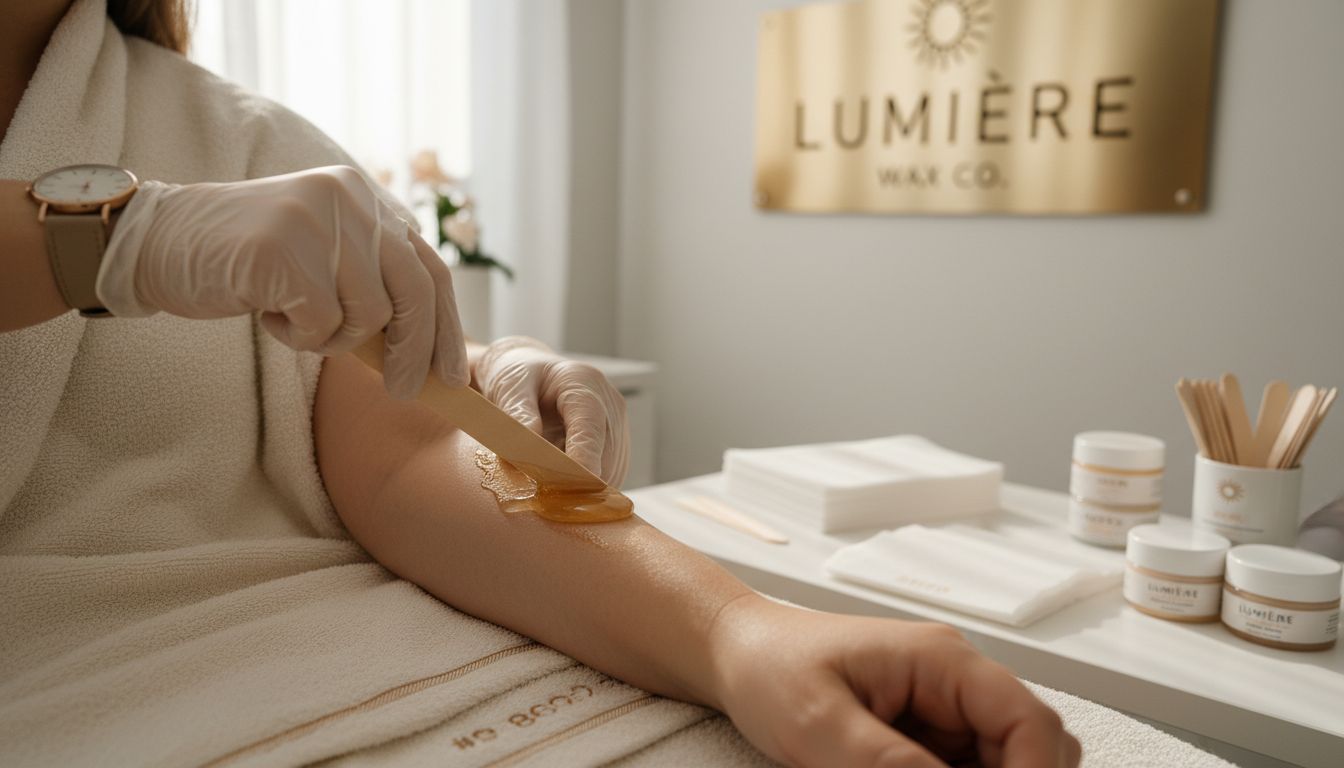professional waxing session