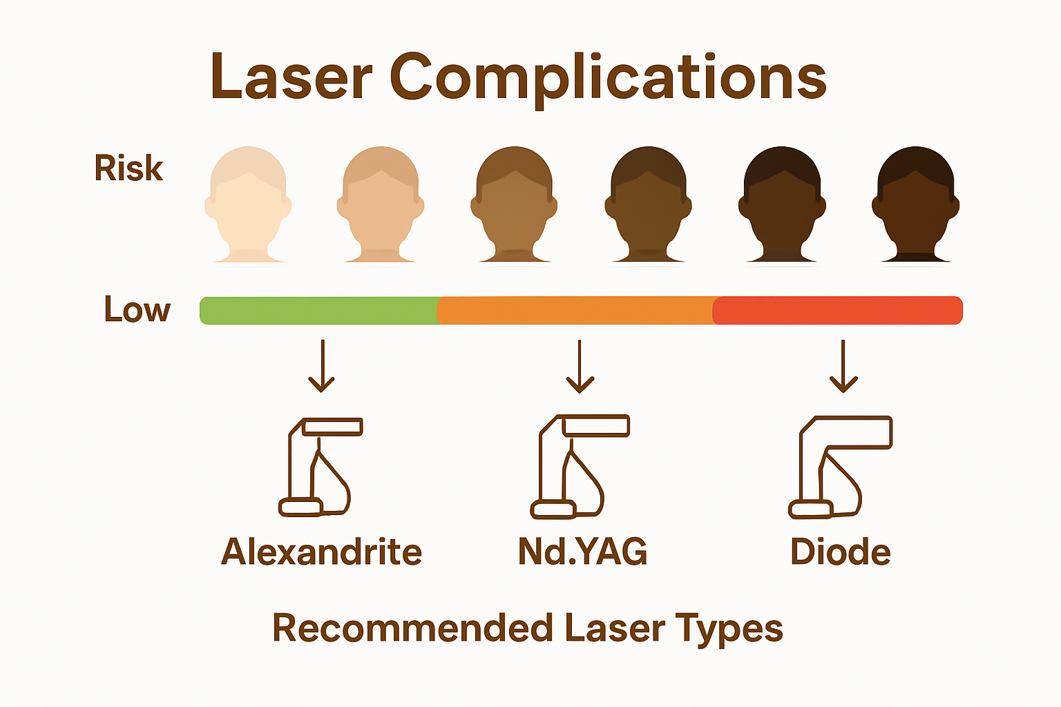 Infographic visualizes laser risks for different skin types