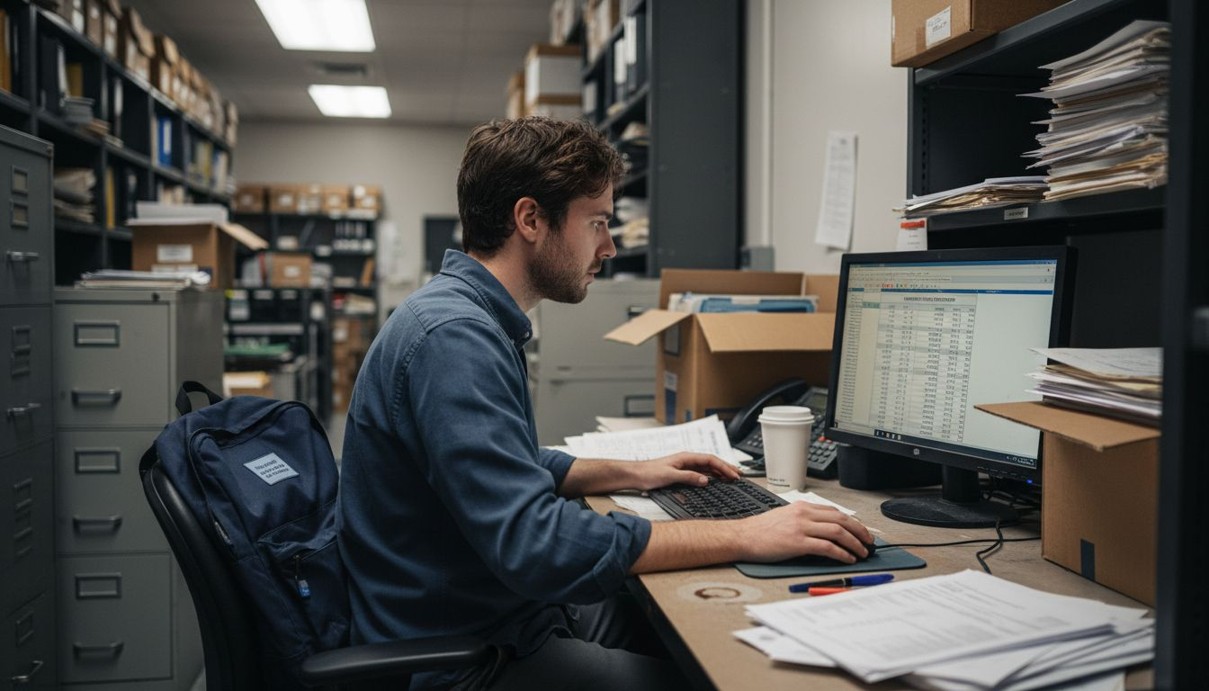 Analyst reviews financial and market documents