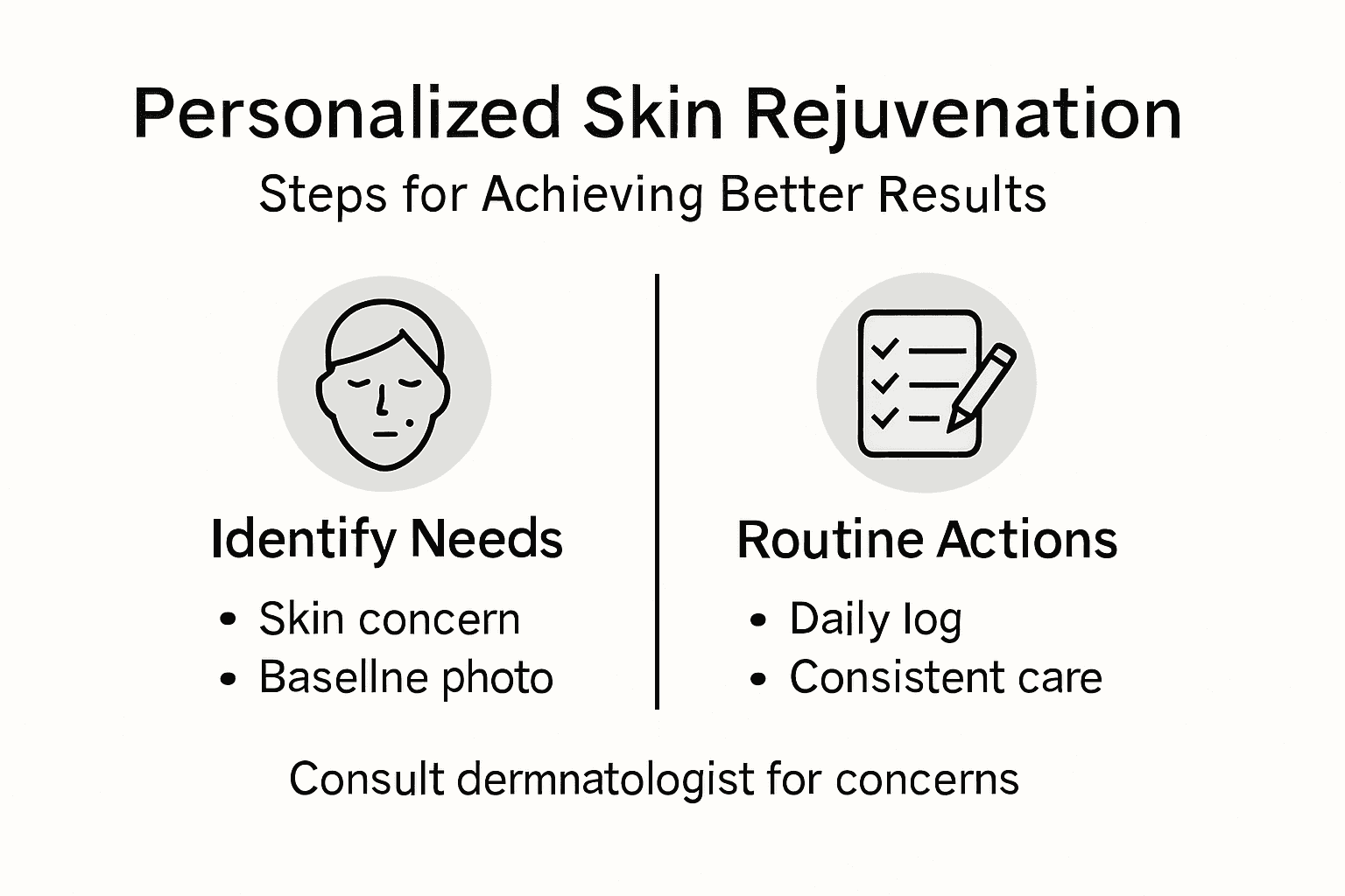 Infographic showing personalized skincare steps