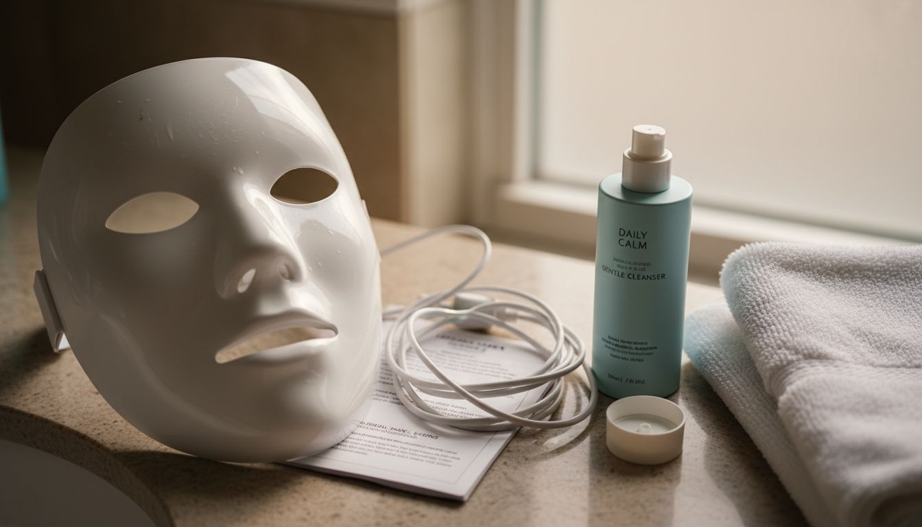 Home LED therapy mask and accessories