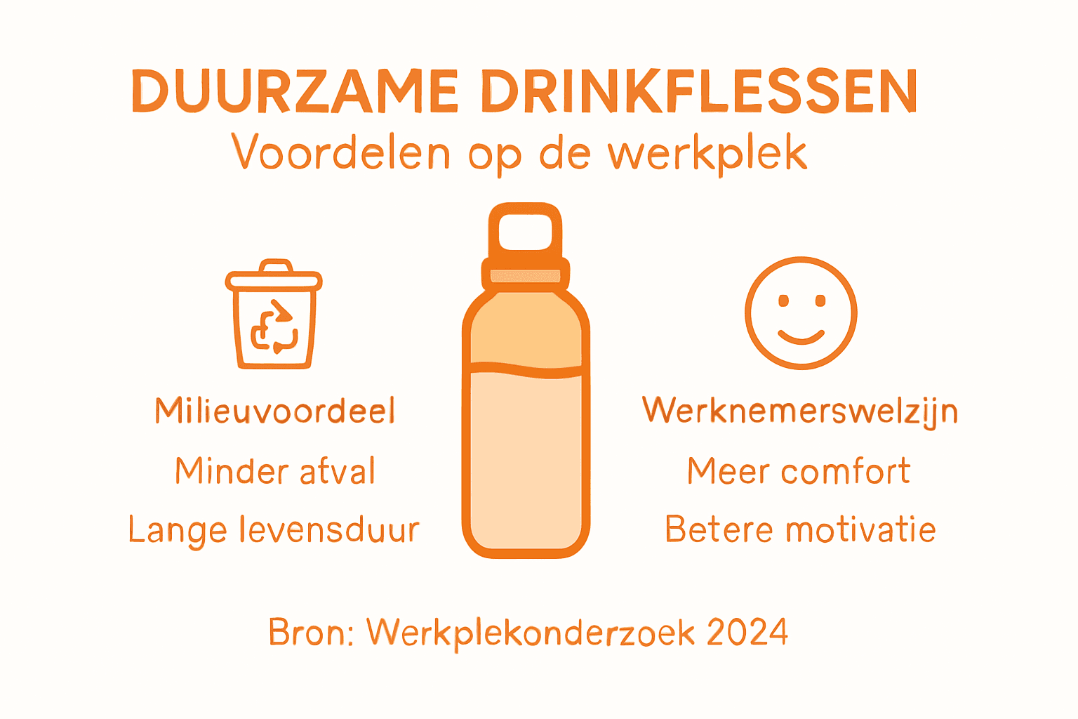 Infographic: De voordelen van duurzame drinkflessen op de werkvloer