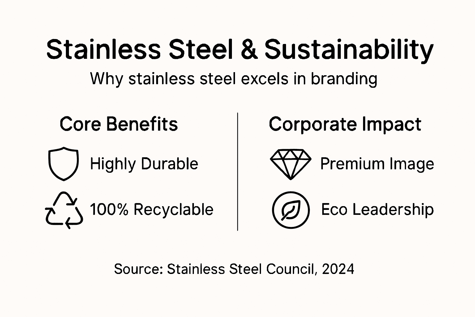 Infographic on stainless steel benefits for sustainability