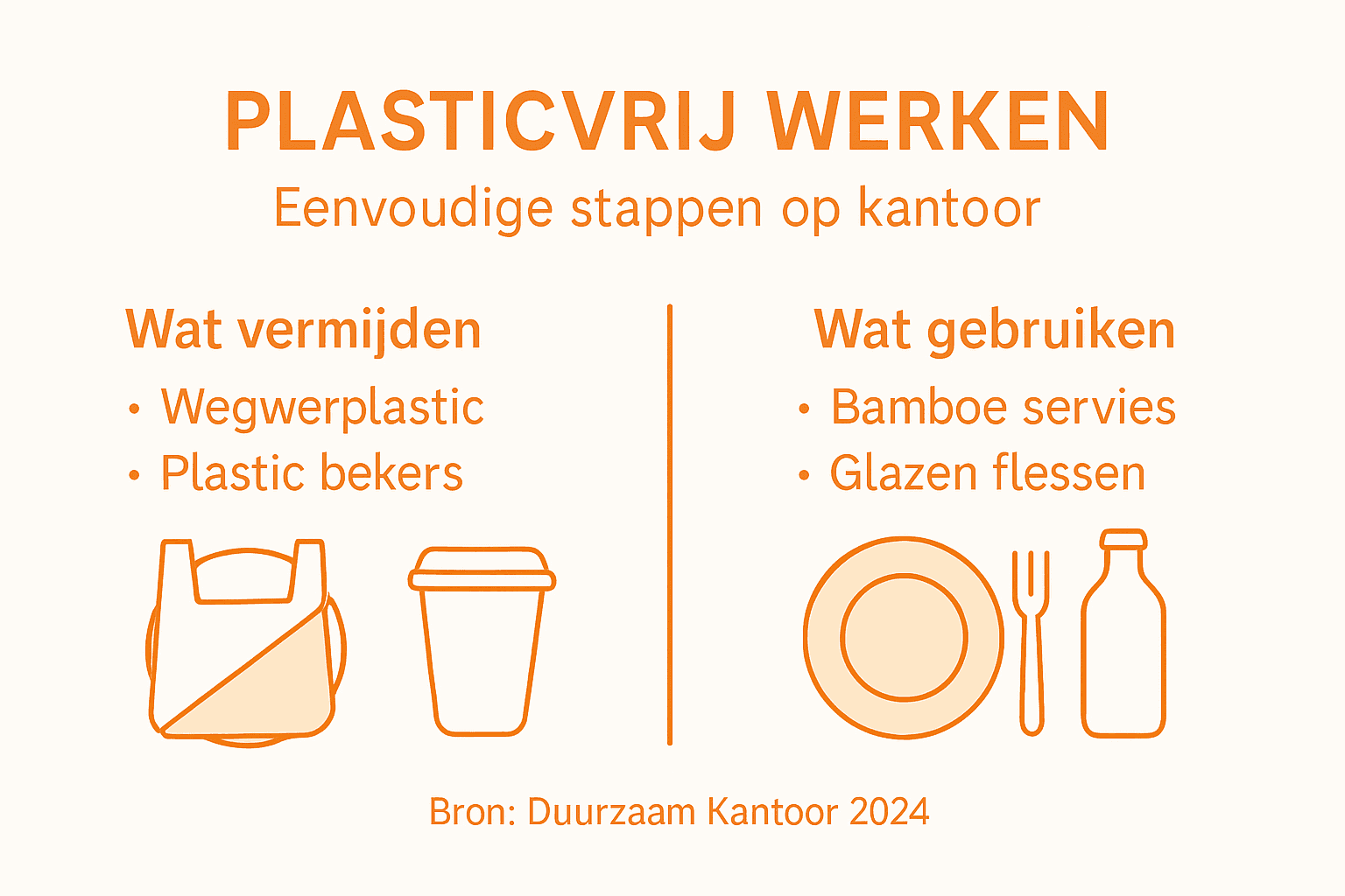 Stappenplan: Zo maak je jouw kantoor plasticvrij (infographic)